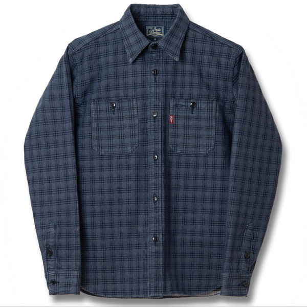Navy 5734 13oz. Jacquard Check Shirt