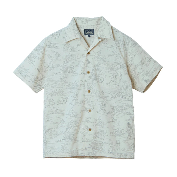 Natural Choju-Giga Original Aloha Cotton Print S/S Shirt