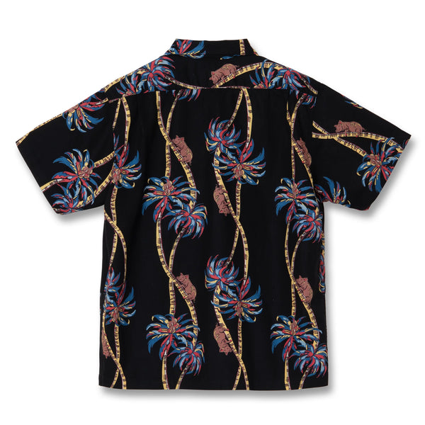 Black 5742 Palm Climber Original Aloha Cotton S/S Shirt