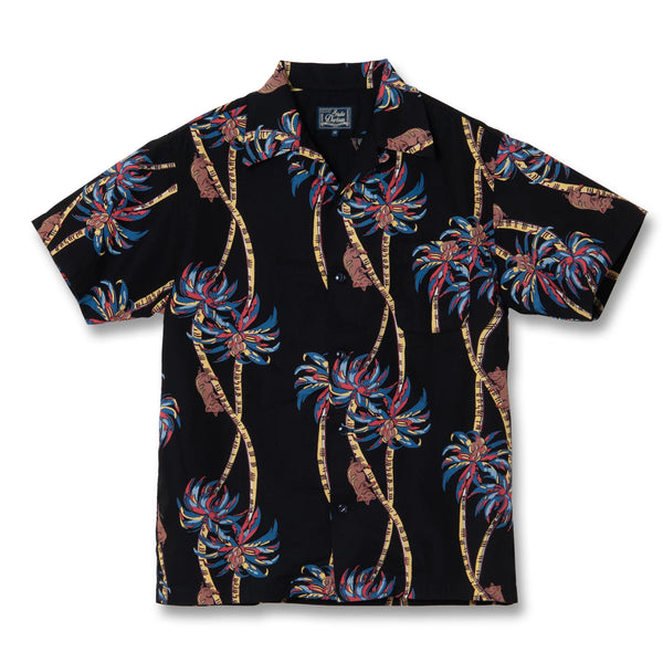 Black 5742 Palm Climber Original Aloha Cotton S/S Shirt