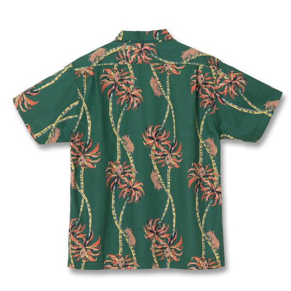 Green 5742 Palm Climber Original Aloha Cotton S/S Shirt