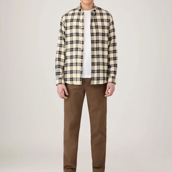 Truffle Check Brushed Cotton Flannel Check Shirt