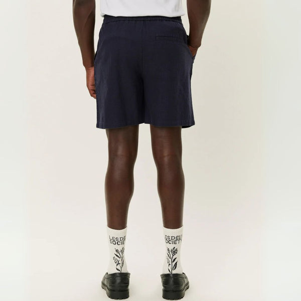 Navy Otto Linen Shorts