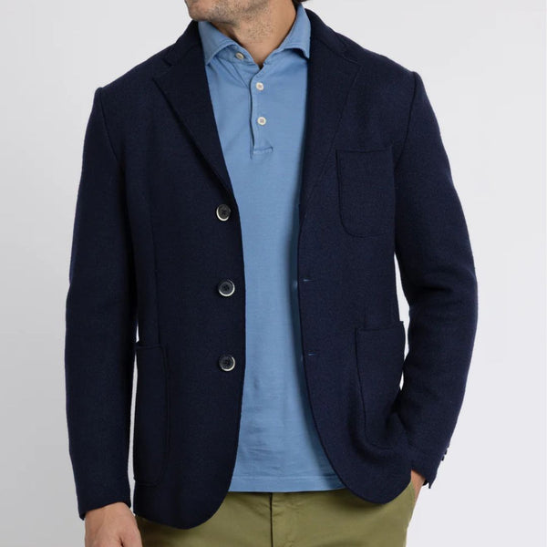 Navy Slanegà Heavy Wool Blazer