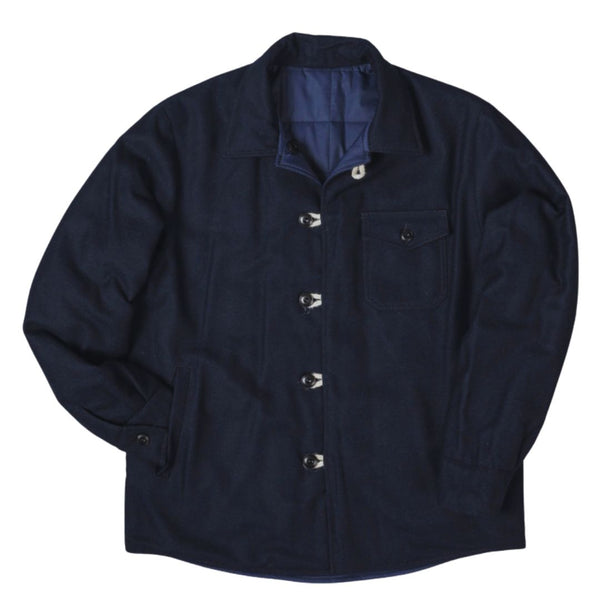 Navy Hebron Reversible Wool Jacket
