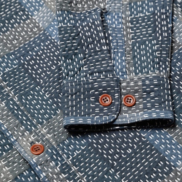 Blue 5651 Noragi Shashiko Shirt