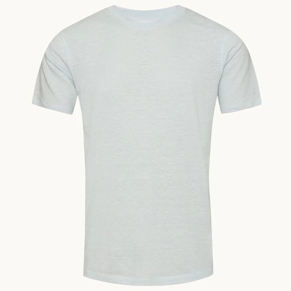 Springwater Blue Stretch Linen T-Shirt