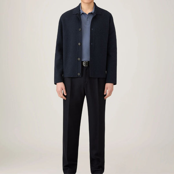 Navy Double Face Wool Jacket