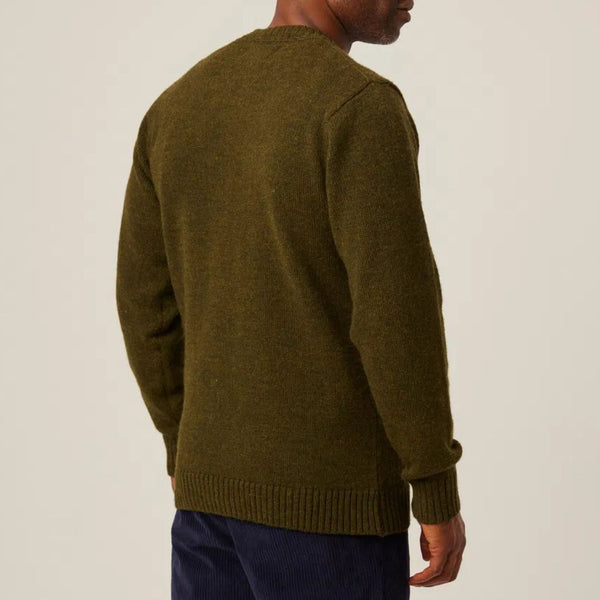 Olive Makers Stitch Crew Neck Jumper Sweater