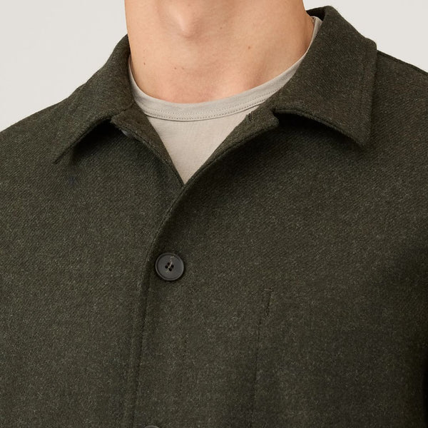 Drill Green British Wool Twin Pocket Chore Jacket