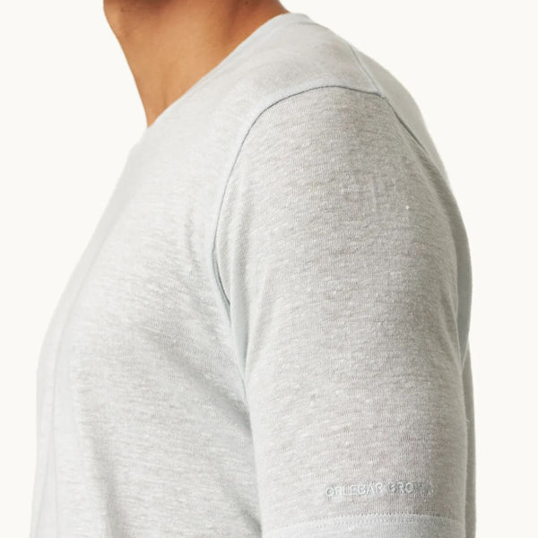 Springwater Blue Stretch Linen T-Shirt