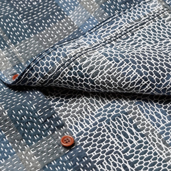 Blue 5651 Noragi Shashiko Shirt