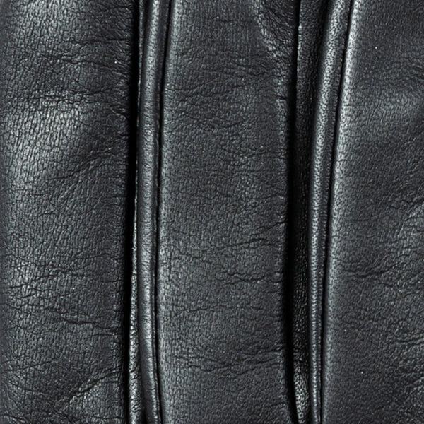 Black Touchscreen Three Point Cashmere Lined Leather Glove