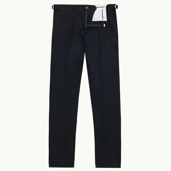 Night Iris Griffon Tailored Fit Linen Trousers