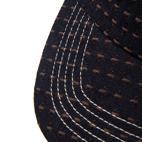 Persimmon Kakishibu D7578 Sashiko Denim Cap