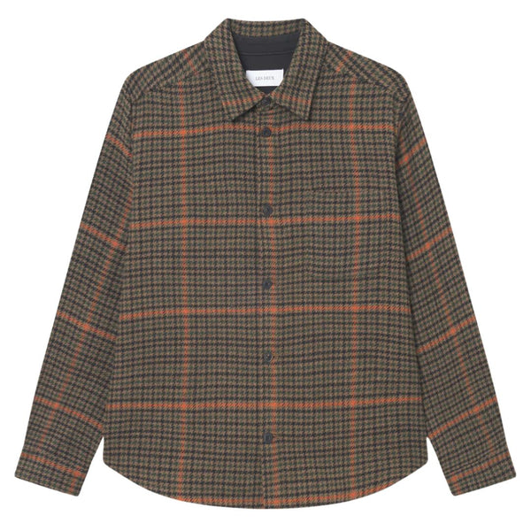 Teak Brown Kody Houndstooth Overshirt