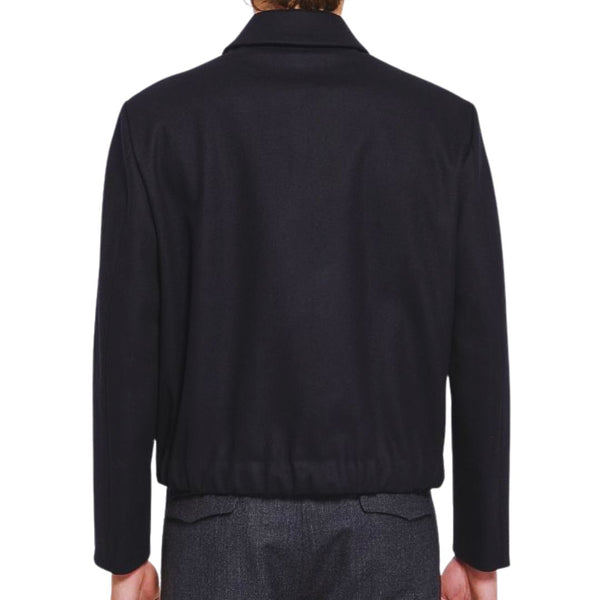 Navy Magan Wool Bomber Jacket