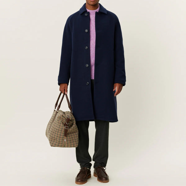 Dark Navy Michael Solid Wool Coat 3.0