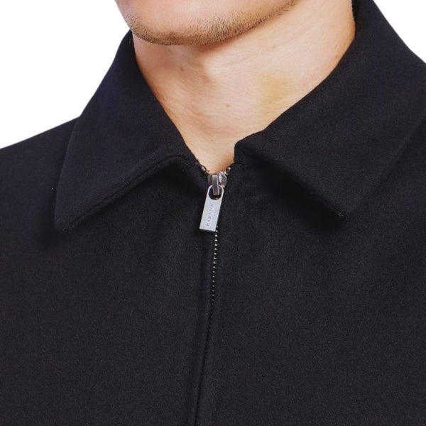 Navy Magan Wool Bomber Jacket
