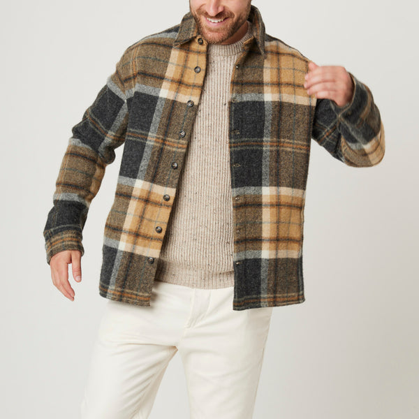 Barney Check Wool Overshirt