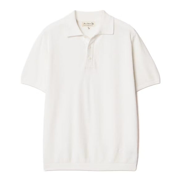 White KPLP02 Knitted Cotton Polo