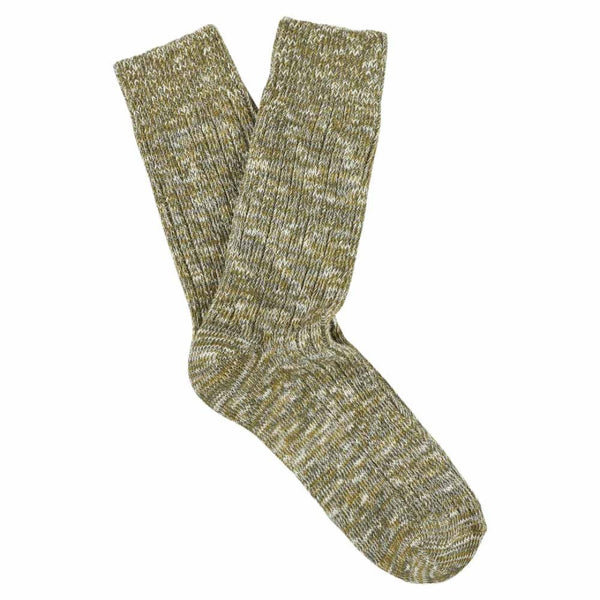 Dark Khaki Melange Blend Socks