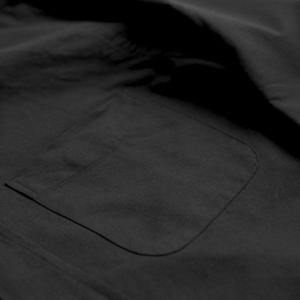 Black Standard Oxford Garment Dyed Cotton Shirt