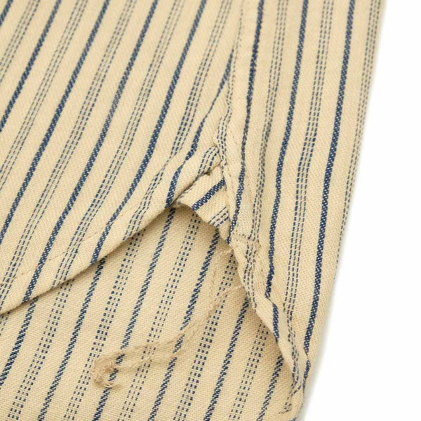 Ivory/Indigo OR-5007E  Stripe Shawl Collar Shirt