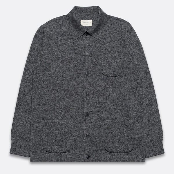 Grey Melange Cotton Station Cardigan