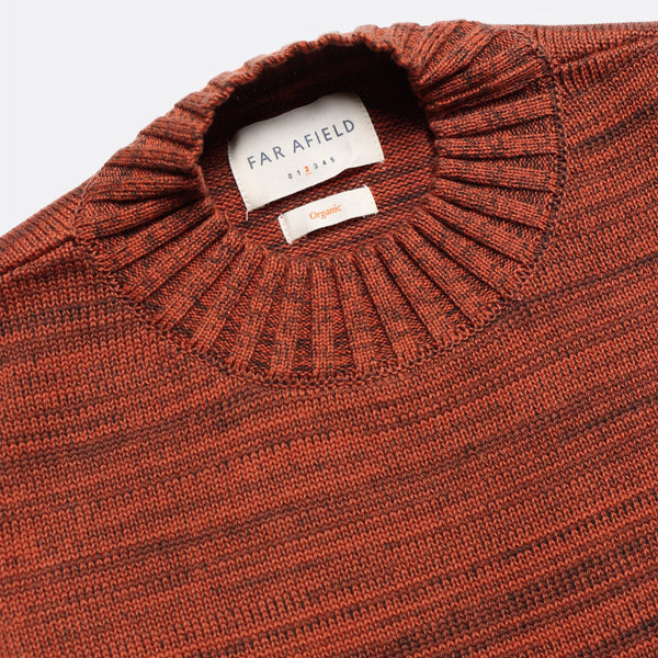 Brown Burnt Orange Dieter Knit Crewneck Sweater