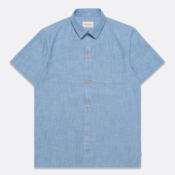 Allure Blue Chambray Slub Costa S/S Shirt