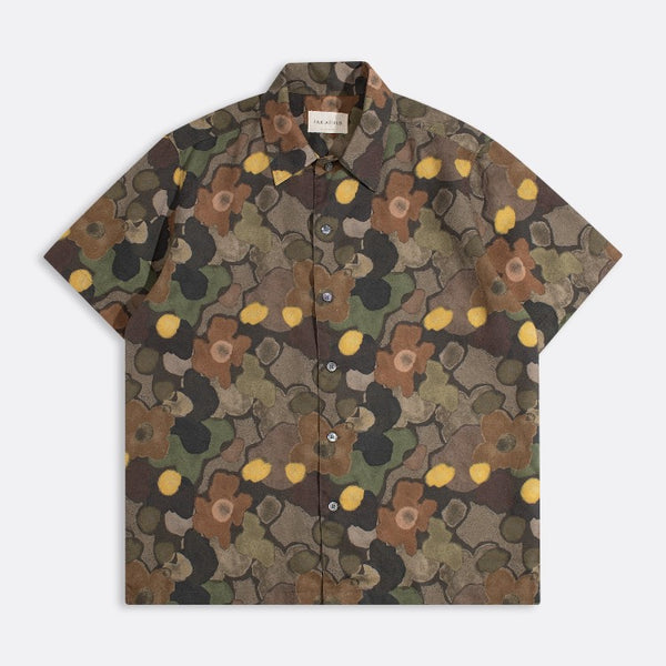 Brown Yami Floral Busey S/S Shirt