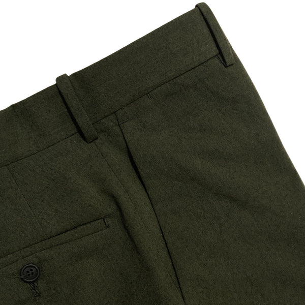 Green 'Paper' Wool & Cotton Trouser