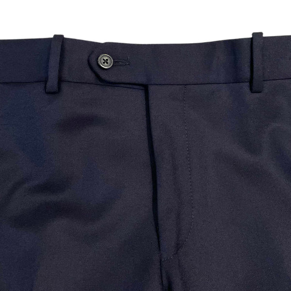 Navy Wool Flannel Trouser