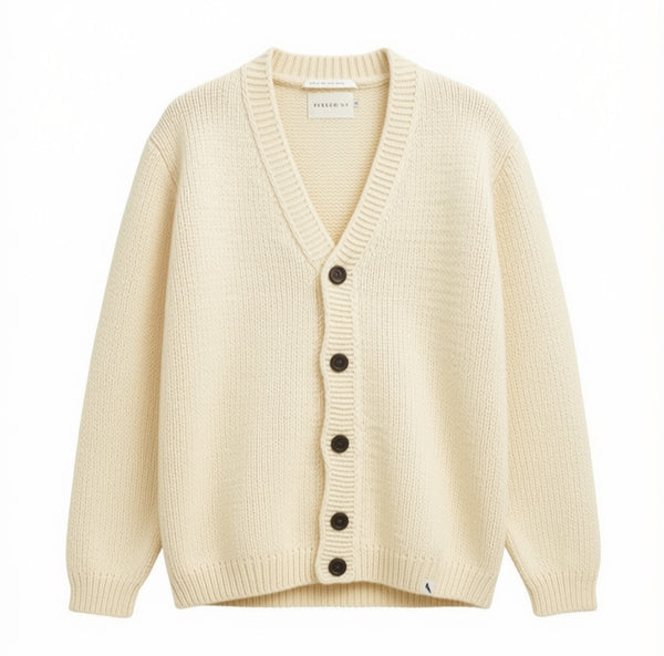 Cream Bristol British Wool Cardigan