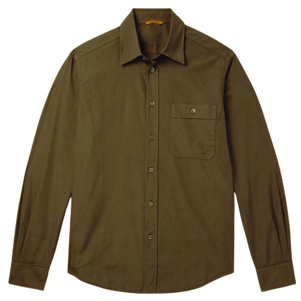 Army Faziol Garment Dyed Cotton Poplin Shirt