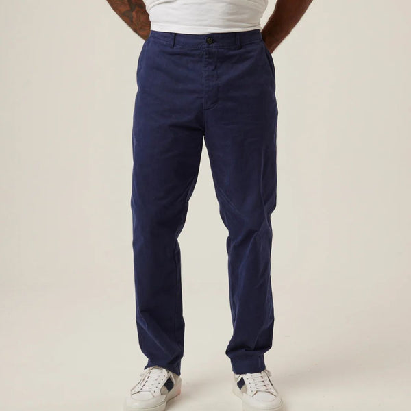 Navy Ashton Cotton Chino Trousers