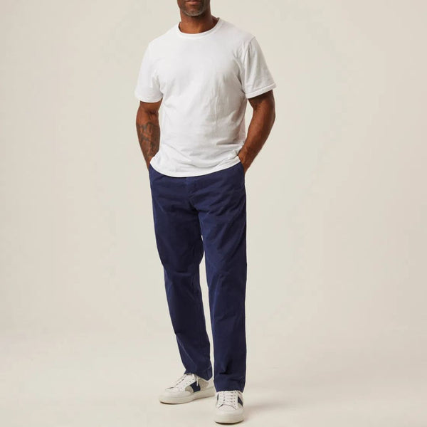 Navy Ashton Cotton Chino Trousers