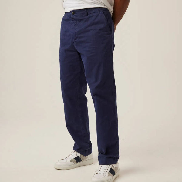 Navy Ashton Cotton Chino Trousers