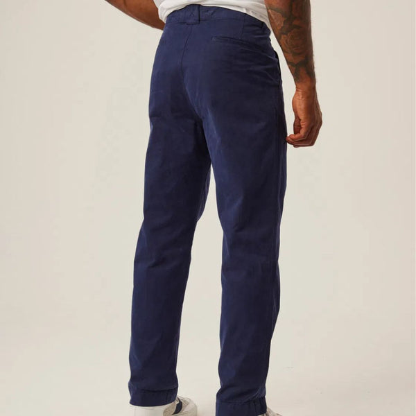 Navy Ashton Cotton Chino Trousers