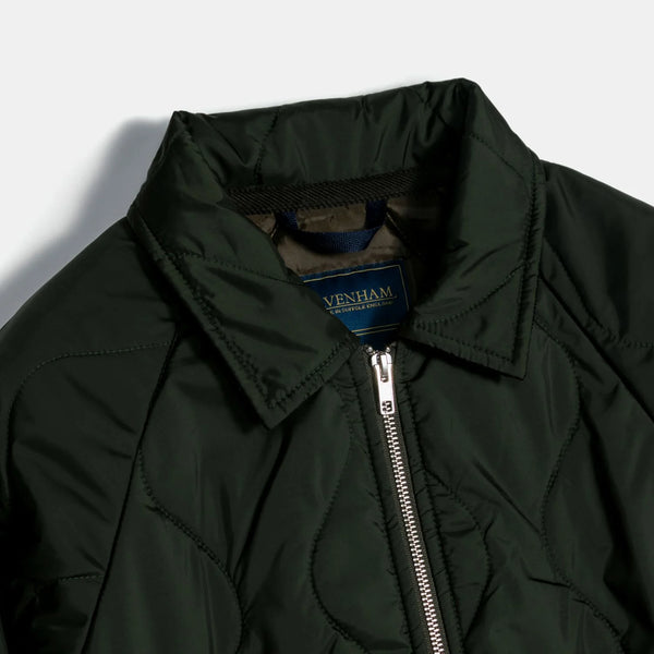 Roisin Green Teynham Military Quilt Bomber Jacket