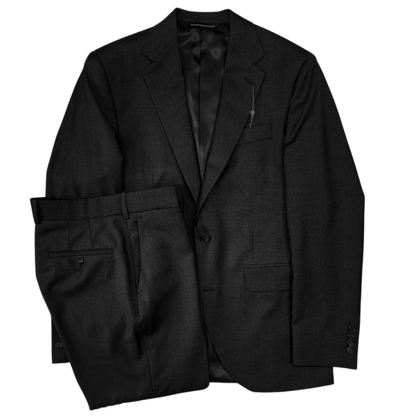 Black Technical Wool Suit