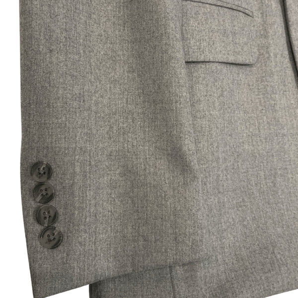 Arctic Grey Flannel Two Button Wool Suit