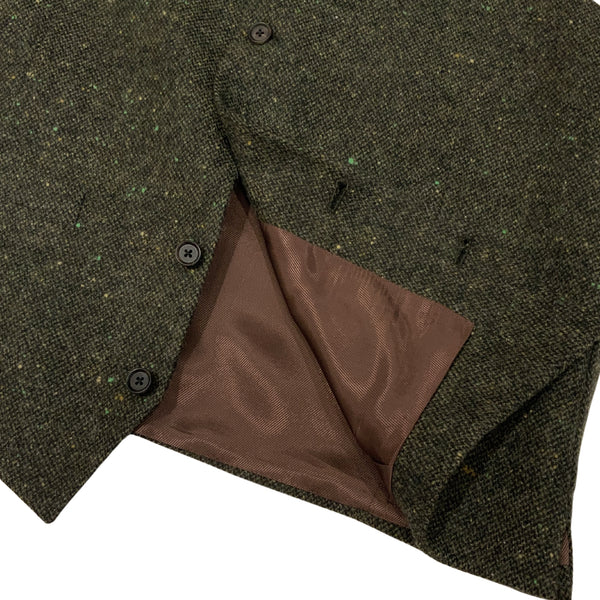 Olive Tweed Wool Waistcoat Vest