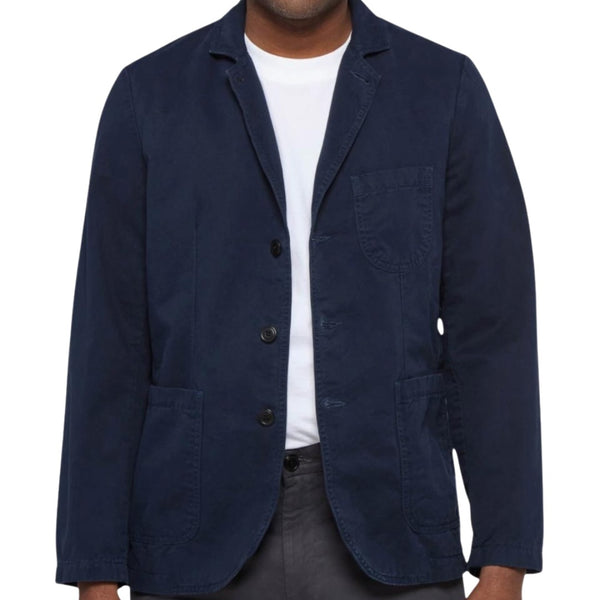 Dark Blue Double Twisted Twill Sport Jacket