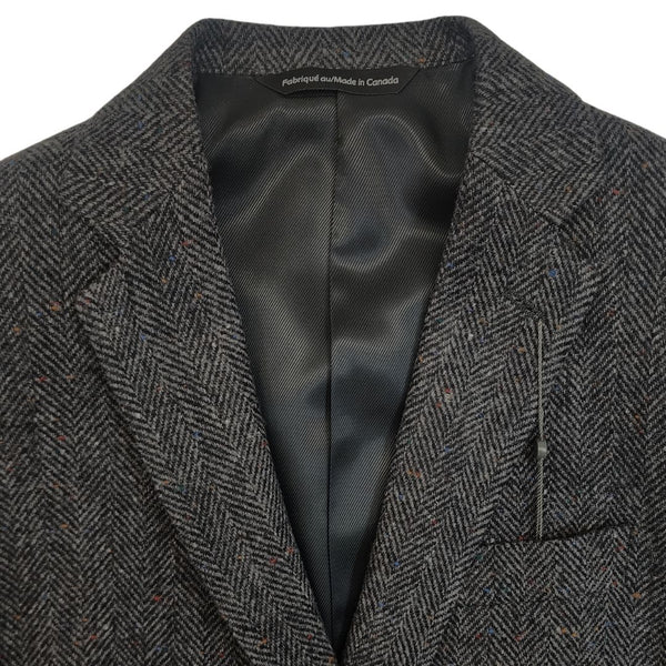 Charcoal Melange Nep Two Button Sport Jacket