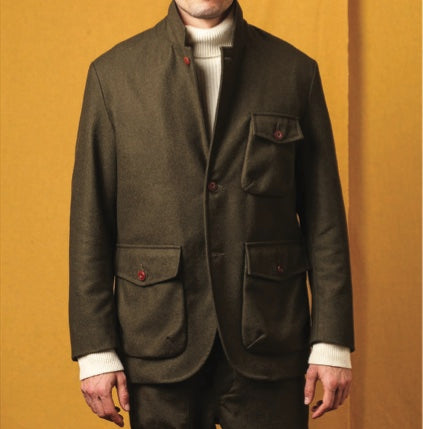 Navy Chester Flannel Jacket