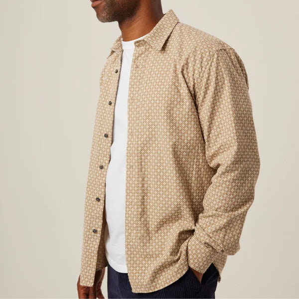 Camel Club Jacquard Cotton Shirt