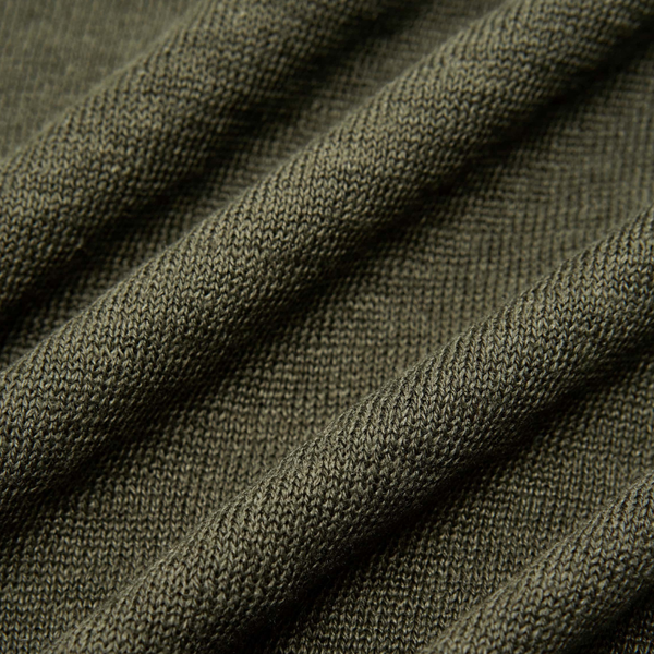 Olive Linen Knit S/S Polo