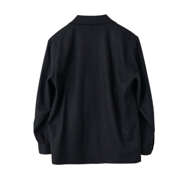 Navy Wool Cashmere Twill Cuff Jacket